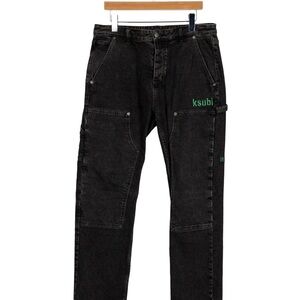 Ksubi Slim Straight Black Carpenter Denim Jeans